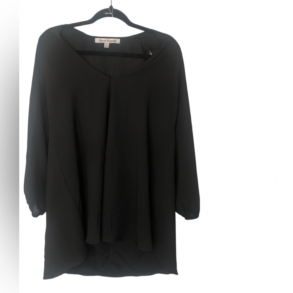LOVERS + FRIENDS MINI SILHOUETTE RUCHED VNECK SHEER LITTLE BLACK DRESS